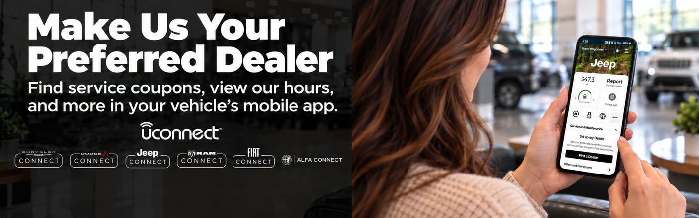 uconnect® make us your preferred dealer | Arcadia Motors Chrysler Dodge Jeep in Arcadia WI